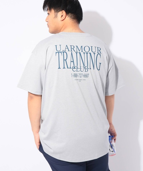 UNDER ARMOUR(アンダーアーマー)の「Tシャツ 半袖 HW PATCH SS メンズ 大きいサイズ LOOSE ヘビーウエイト パッチロゴ クルーネック カットソー UNDER ARMOUR (アンダーアーマー)(Tシャツ/カットソー・メンズ・グレー/ブルー・3XL/4XL/5XL)」の3枚目の写真