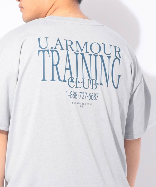 UNDER ARMOUR(アンダーアーマー)の「Tシャツ 半袖 HW PATCH SS メンズ 大きいサイズ LOOSE ヘビーウエイト パッチロゴ クルーネック カットソー UNDER ARMOUR (アンダーアーマー)(Tシャツ/カットソー・メンズ・グレー/ブルー・3XL/4XL/5XL)」の9枚目の写真