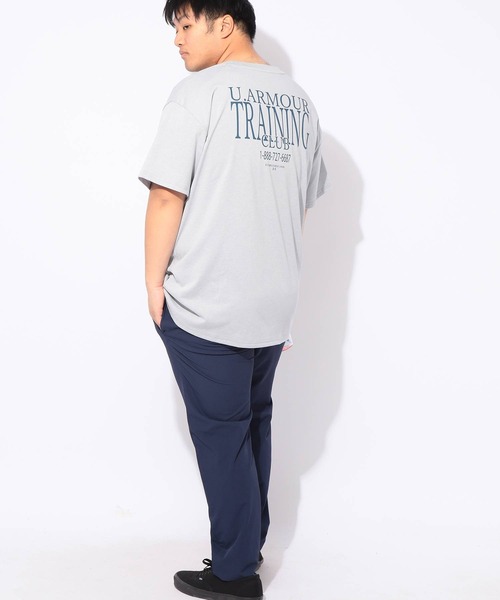 UNDER ARMOUR(アンダーアーマー)の「Tシャツ 半袖 HW PATCH SS メンズ 大きいサイズ LOOSE ヘビーウエイト パッチロゴ クルーネック カットソー UNDER ARMOUR (アンダーアーマー)(Tシャツ/カットソー・メンズ・グレー/ブルー・3XL/4XL/5XL)」の8枚目の写真