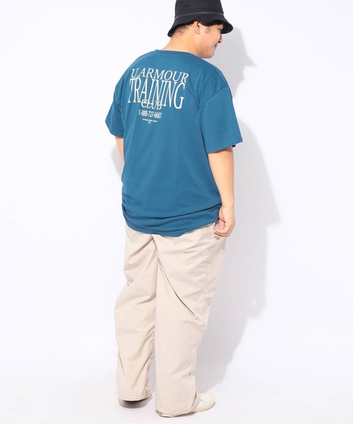 UNDER ARMOUR(アンダーアーマー)の「Tシャツ 半袖 HW PATCH SS メンズ 大きいサイズ LOOSE ヘビーウエイト パッチロゴ クルーネック カットソー UNDER ARMOUR (アンダーアーマー)(Tシャツ/カットソー・メンズ・グレー/ブルー・3XL/4XL/5XL)」の16枚目の写真