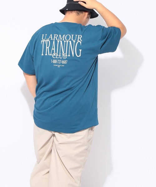 UNDER ARMOUR(アンダーアーマー)の「Tシャツ 半袖 HW PATCH SS メンズ 大きいサイズ LOOSE ヘビーウエイト パッチロゴ クルーネック カットソー UNDER ARMOUR (アンダーアーマー)(Tシャツ/カットソー・メンズ・グレー/ブルー・3XL/4XL/5XL)」の11枚目の写真