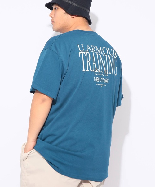UNDER ARMOUR(アンダーアーマー)の「Tシャツ 半袖 HW PATCH SS メンズ 大きいサイズ LOOSE ヘビーウエイト パッチロゴ クルーネック カットソー UNDER ARMOUR (アンダーアーマー)(Tシャツ/カットソー・メンズ・グレー/ブルー・3XL/4XL/5XL)」の14枚目の写真