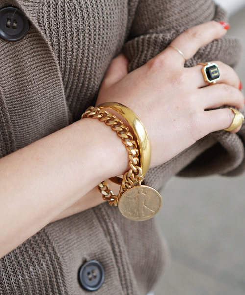 AP STUDIO(エーピーストゥディオ)の「【JANIS SAVITT/ジャニス・サビット】gold Coin Bracelet(ブレスレット・レディース・ゴールド・FREE)」の6枚目の写真