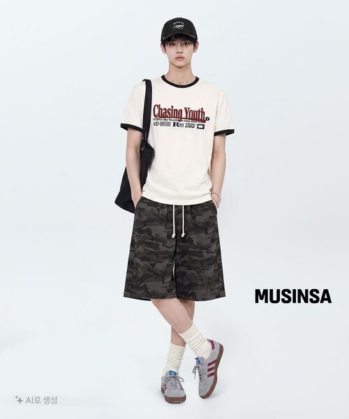 AMOU（アモウ）の「CAMO One Tuck Bermuda Pants Charcoal（その他パンツ・メンズ・その他・1/2）」の6枚目の写真