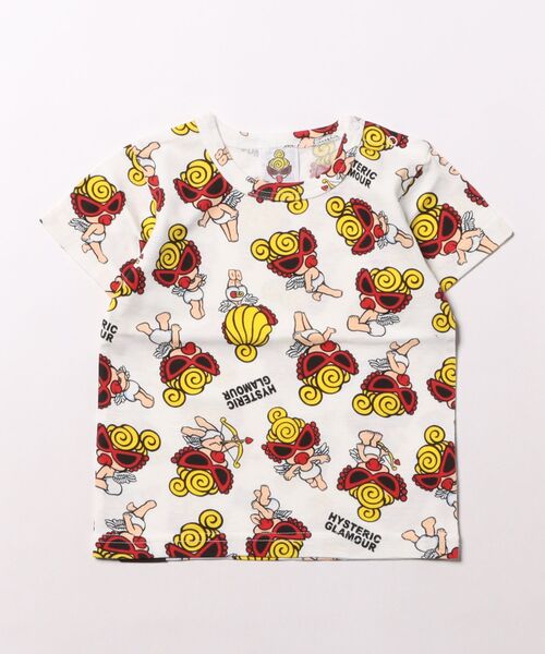 ANGEL MINI総柄 半袖Tシャツ（Tシャツ/カットソー）｜HYSTERIC MINI