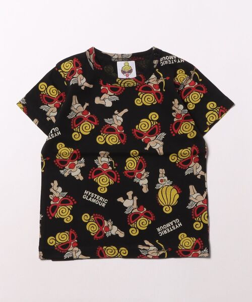HYSTERIC MINI（ヒステリックミニ）の「ANGEL MINI総柄 半袖Tシャツ（Tシャツ/カットソー・キッズ・ピンク系その他/ブラック系その他/ホワイト系その他・80/90）」の2枚目の写真