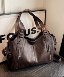 Evo+Revo（エボレボ）の「"ヴィンテージライク"2WAYジップデザイントートバッグ（トートバッグ）」