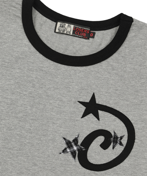 LOSERS CLUB(ルーザーズクラブ)の「スタープリケクロップリンガーTシャツウィメンズフィットグレー(Tシャツ/カットソー・レディース・その他・SMALL)」の3枚目の写真