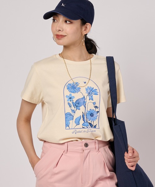 Eddie Bauer(エディーバウアー)の「アソーテッド グラフィック 半袖Tシャツ(Tシャツ/カットソー・レディース・ホワイト/ネイビー/イエロー/ピンク・XL/L/M/S)」の6枚目の写真