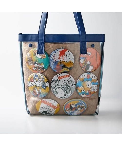 グッズが付けられるクリアトートバッグ（トートバッグ）｜Disney