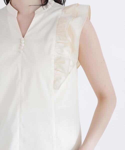 NATURAL BEAUTY BASIC(ナチュラルビューティーベーシック)の「ラッフルフレンチスリーブブラウス(シャツ/ブラウス・レディース・イエロー/ネイビー/ブルー・フリ-)」の18枚目の写真