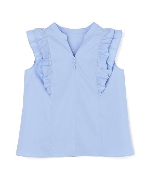 NATURAL BEAUTY BASIC(ナチュラルビューティーベーシック)の「ラッフルフレンチスリーブブラウス(シャツ/ブラウス・レディース・イエロー/ネイビー/ブルー・フリ-)」の22枚目の写真