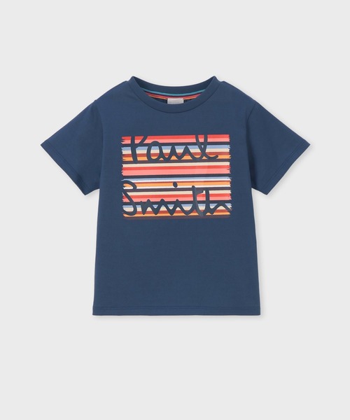 ボーイズ ストライプロゴ Tシャツ / 893197 3561212（Tシャツ