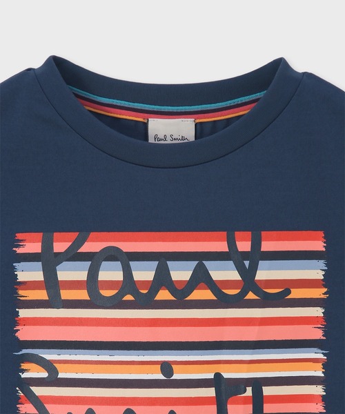 ボーイズ ストライプロゴ Tシャツ / 893197 3561212（Tシャツ