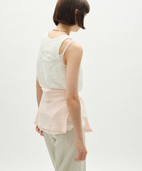 full/fill.（フルフィル）の「natural embroidery lace cami / ナチュラルエンブロイダリーレースキャミ（キャミソール・レディース・アイボリー/ホワイト・FREE）」の7枚目の写真
