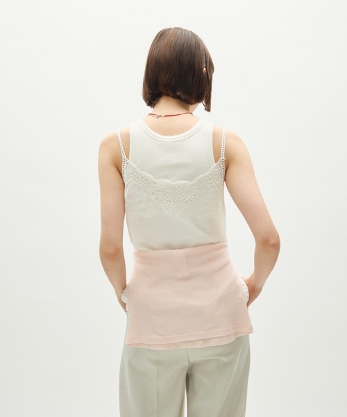 full/fill.（フルフィル）の「natural embroidery lace cami / ナチュラルエンブロイダリーレースキャミ（キャミソール・レディース・アイボリー/ホワイト・FREE）」の12枚目の写真