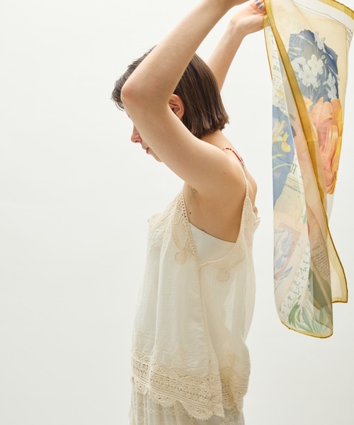full/fill.（フルフィル）の「natural embroidery lace cami / ナチュラルエンブロイダリーレースキャミ（キャミソール・レディース・アイボリー/ホワイト・FREE）」の17枚目の写真