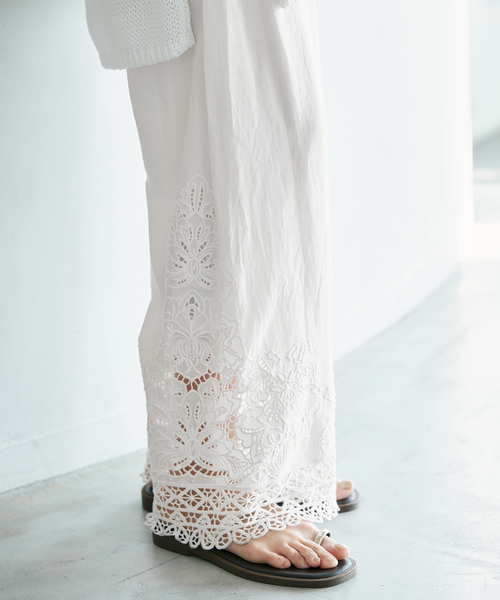 追加》カットワークレースパンツ(その他パンツ)|IENA(イエナ)の 追加》カットワークレースパンツ(その他パンツ)|IENA(イエナ)の