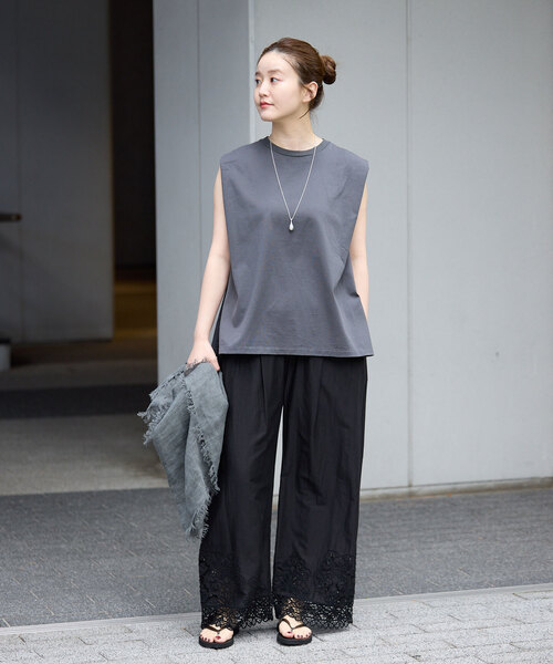 IENA(イエナ)の「《追加》カットワークレースパンツ(その他パンツ・レディース・ホワイト/ブラック・36/38)」の10枚目の写真