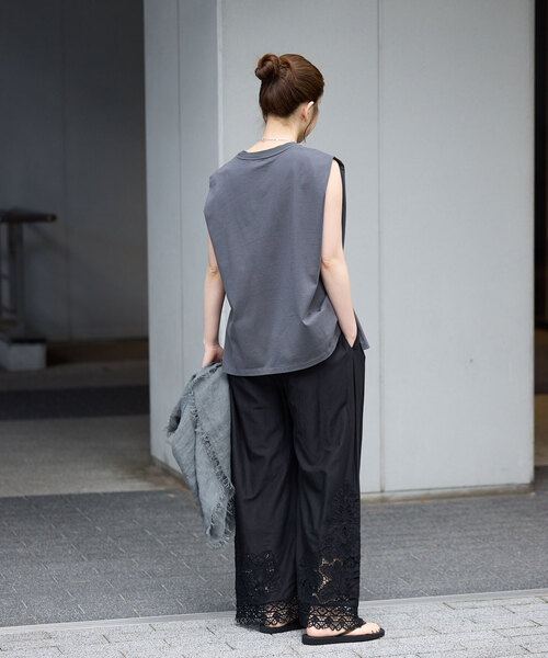 IENA(イエナ)の「《追加》カットワークレースパンツ(その他パンツ・レディース・ホワイト/ブラック・36/38)」の12枚目の写真