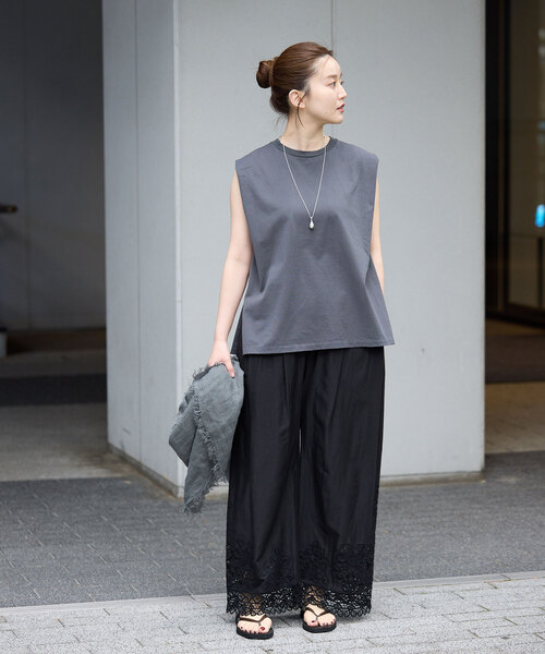 IENA(イエナ)の「《追加》カットワークレースパンツ(その他パンツ・レディース・ホワイト/ブラック・36/38)」の14枚目の写真