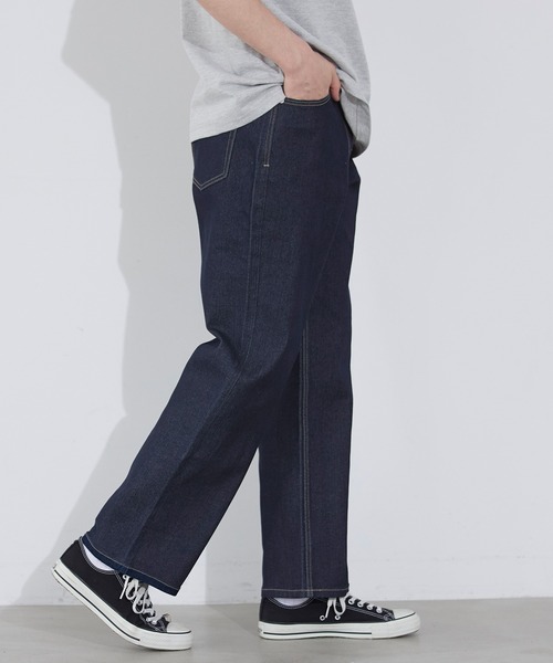 coca(coca)(コカ)の「【WEB限定セール】ストレッチデニム5ポケットストレートパンツ(デニムパンツ・メンズ・インディゴブルー/ブラック/ライトブルー・L/M/XL)」の3枚目の写真