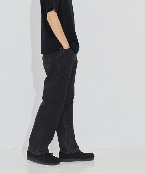 coca(coca)(コカ)の「【WEB限定セール】ストレッチデニム5ポケットストレートパンツ(デニムパンツ・メンズ・インディゴブルー/ブラック/ライトブルー・L/M/XL)」の6枚目の写真
