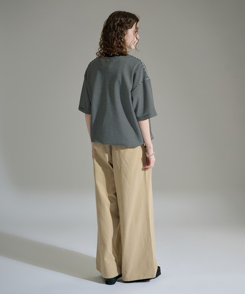 WETTEMPT(ウィテンプト)の「HENLEY NECK BORDER S/S TEE / ヘンリーネックボーダー S/S T(Tシャツ/カットソー・メンズ・ブラック/ブラック系2/オフホワイト・LARGE/MEDIUM/SMALL)」の6枚目の写真