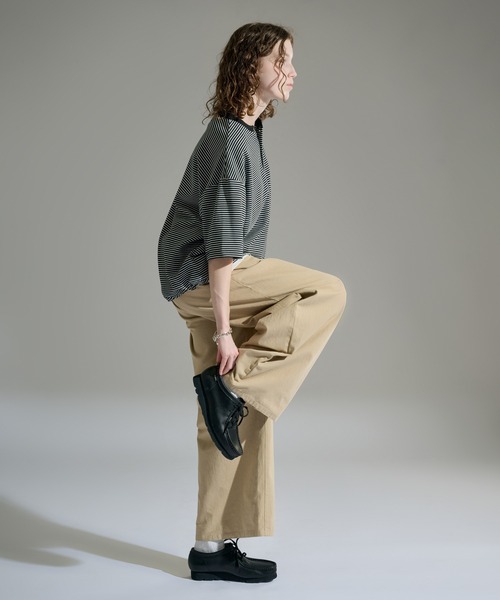 WETTEMPT(ウィテンプト)の「HENLEY NECK BORDER S/S TEE / ヘンリーネックボーダー S/S T(Tシャツ/カットソー・メンズ・ブラック/ブラック系2/オフホワイト・LARGE/MEDIUM/SMALL)」の10枚目の写真
