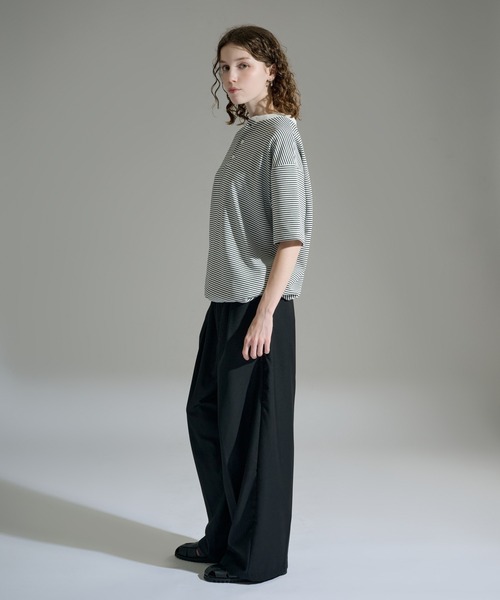 WETTEMPT(ウィテンプト)の「HENLEY NECK BORDER S/S TEE / ヘンリーネックボーダー S/S T(Tシャツ/カットソー・メンズ・ブラック/ブラック系2/オフホワイト・LARGE/MEDIUM/SMALL)」の20枚目の写真