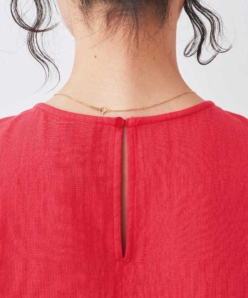 mensha!(メンシャ)の「mensha! ガーゼでドレスアップ! フリルノースリーブワンピース(ワンピース・レディース・ブルー/レッド/パープル・L/M/MP/LL/3L)」の9枚目の写真