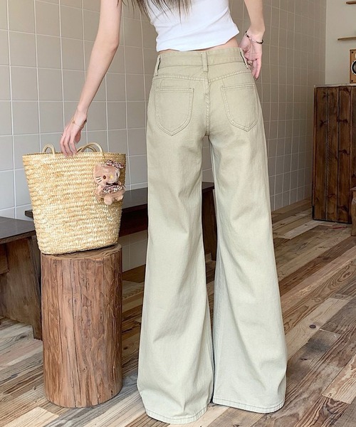 meJane(ミージェーン)の「ワイドストレート チノパンツ(チノパンツ・レディース・ウィート・L/M/S)」の5枚目の写真