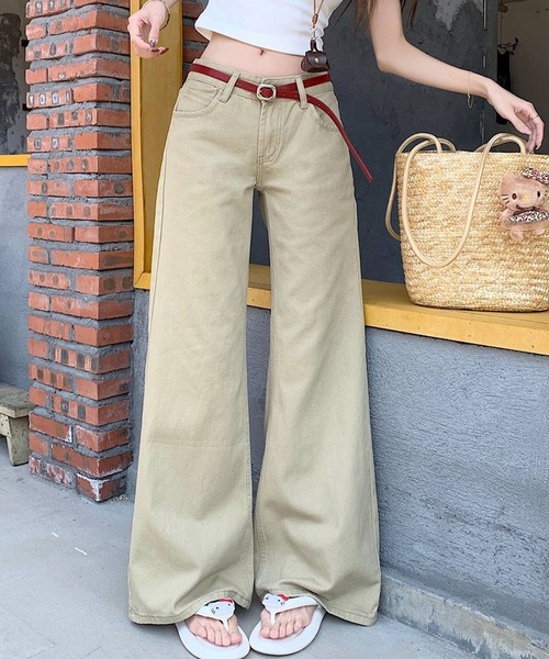 meJane(ミージェーン)の「ワイドストレート チノパンツ(チノパンツ・レディース・ウィート・L/M/S)」の8枚目の写真