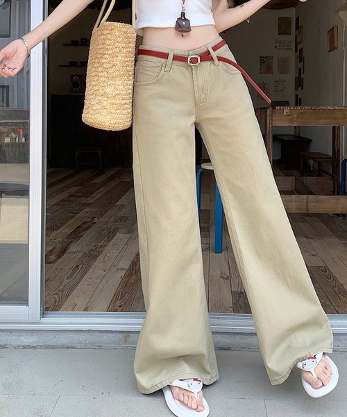 meJane(ミージェーン)の「ワイドストレート チノパンツ(チノパンツ・レディース・ウィート・L/M/S)」の11枚目の写真