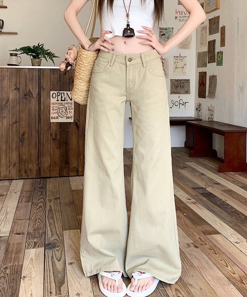meJane(ミージェーン)の「ワイドストレート チノパンツ(チノパンツ・レディース・ウィート・L/M/S)」の4枚目の写真