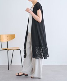 BEARDSLEY | 裾レースリネンカーデ(カーディガン/ボレロ)