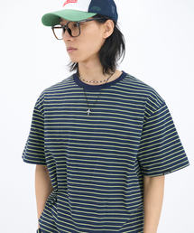 GOSTREET（ゴーストリート）の「ストライプ半袖Tシャツネイビー（Tシャツ/カットソー）」