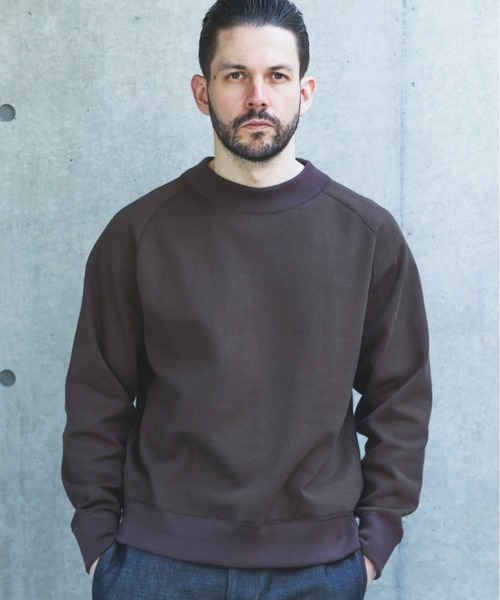 MR.OLIVE(ミスターオリーブ)の「HEAVY-DUTY COTTON / FLAT SEAMER BOTTLE NECK JERSEY /M263120(Tシャツ/カットソー・メンズ・ブラウン/ブラック・MEDIUM/SMALL/LARGE)」の5枚目の写真