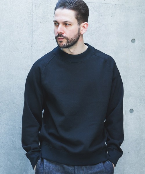 MR.OLIVE(ミスターオリーブ)の「HEAVY-DUTY COTTON / FLAT SEAMER BOTTLE NECK JERSEY /M263120(Tシャツ/カットソー・メンズ・ブラウン/ブラック・MEDIUM/SMALL/LARGE)」の6枚目の写真
