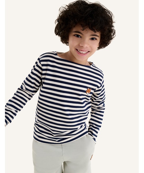 Maison Kitsune｜メゾンキツネのトップス（ボーダー柄）通販 - ZOZOTOWN
