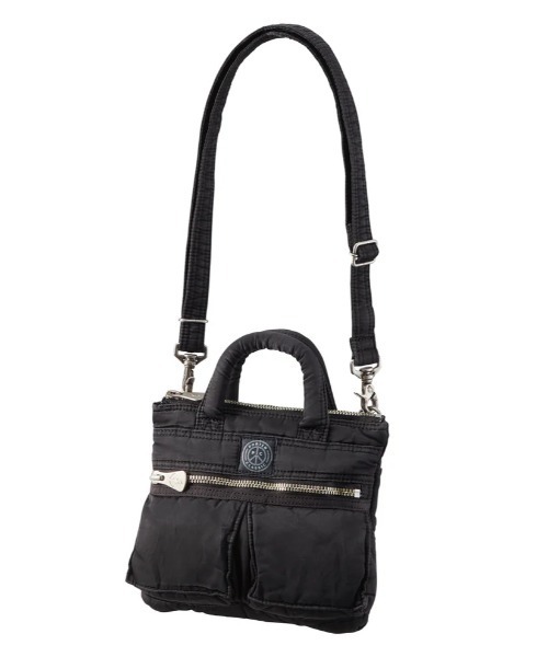 PORTER CLASSIC（ポータークラシック）の「【Porter Classic / ポータークラシック】 SUPER NYLON HELMET CASE MINI（ショルダーバッグ・メンズ・ブルー/ブラック・FREE）」の2枚目の写真