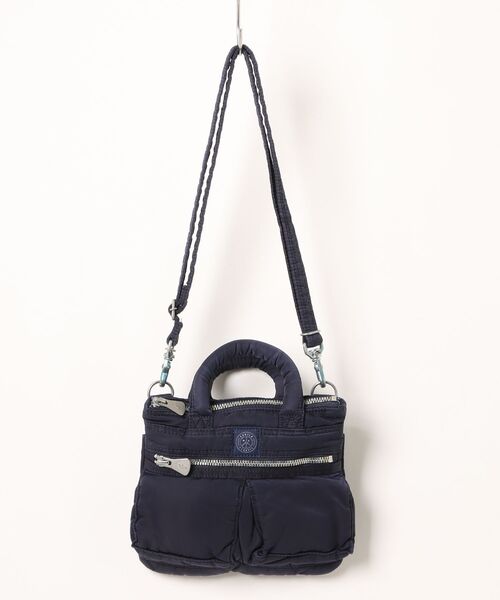 PORTER CLASSIC（ポータークラシック）の「【Porter Classic / ポータークラシック】 SUPER NYLON HELMET CASE MINI（ショルダーバッグ・メンズ・ブルー/ブラック・FREE）」の4枚目の写真