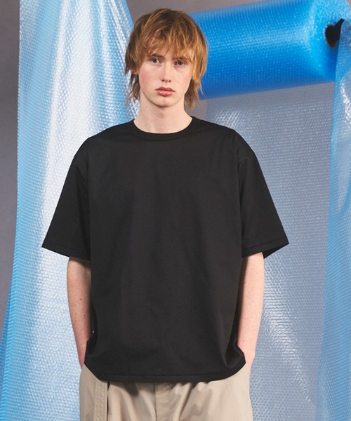 MAISON SPECIAL(メゾンスペシャル)の「《UNISEX》Suvin GIZA Cotton Regular-Over Short-sleeved T-shirt/スヴィンギザコットンレギュラーオーバーショートスリーブTシャツ【MAISON SPECIAL/メゾンスペシャル】(Tシャツ/カットソー・メンズ・ライトブルー/ブラック/ピンク/ホワイト/モカ・2/1/0)」の1枚目の写真