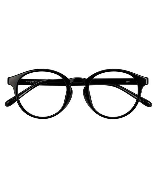 ■新品■レンズ券付きメガネ【Zoff／ゾフ】ボストン型、眼鏡、黒縁、太縁 ボストン型 メガネ｜軽量 太縁 黒縁フレーム 眼鏡 検眼調整 伊達メガネ
