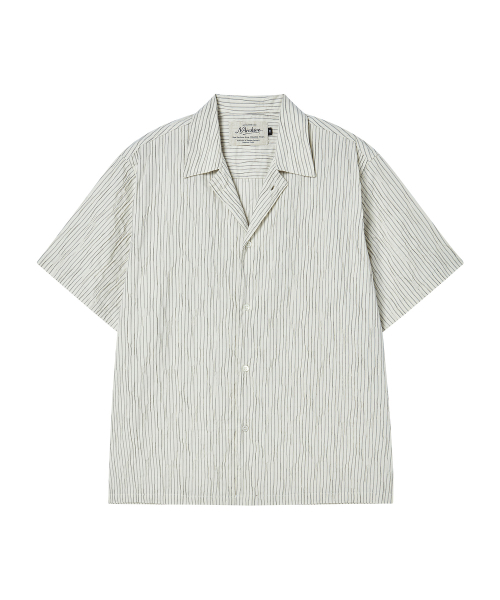 Beyond Closet（-）の「[COLLECTION LINE] エアリー ハンドメイド ストライプ オープンカラー 半袖シャツ アイボリー（Tシャツ/カットソー・メンズ・その他・MEDIUM/LARGE）」の3枚目の写真