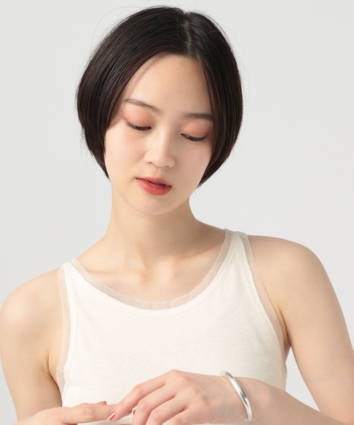 BAYFLOW（ベイフロー）の「[さりげないチュールがポイント]アメスリカラータンク（タンクトップ・レディース・ライトブルー/ブラウン/ネイビー/アイボリー・FREE）」の15枚目の写真