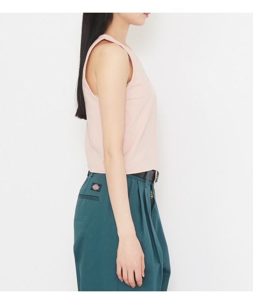 Dickies（ディッキーズ）の「ロゴタンクトップ（タンクトップ・レディース・ホワイト/ピンク/ブラック・X-SMALL/SMALL/MEDIUM）」の7枚目の写真