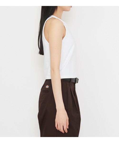 Dickies（ディッキーズ）の「ロゴタンクトップ（タンクトップ・レディース・ホワイト/ピンク/ブラック・X-SMALL/SMALL/MEDIUM）」の13枚目の写真