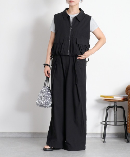cepo（セポ）の「〈セットアップ対応〉ソフトコットンタックワイドパンツ（その他パンツ・レディース・オリーブ/ブラック/ベージュ・M/S）」の10枚目の写真