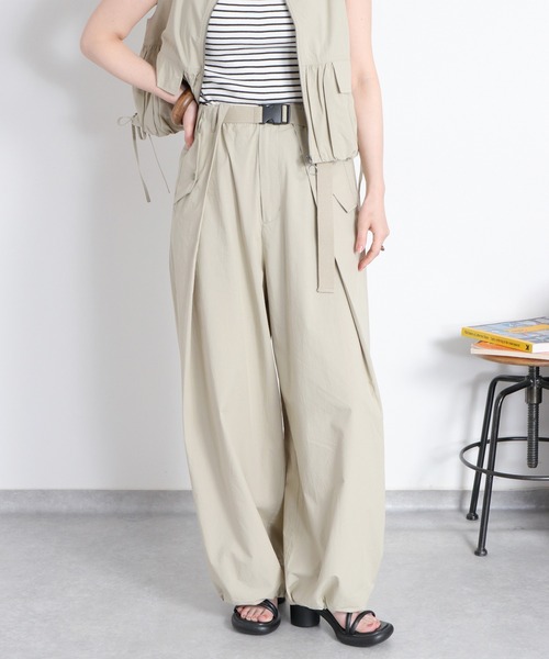 cepo（セポ）の「〈セットアップ対応〉ソフトコットンタックワイドパンツ（その他パンツ・レディース・オリーブ/ブラック/ベージュ・M/S）」の11枚目の写真